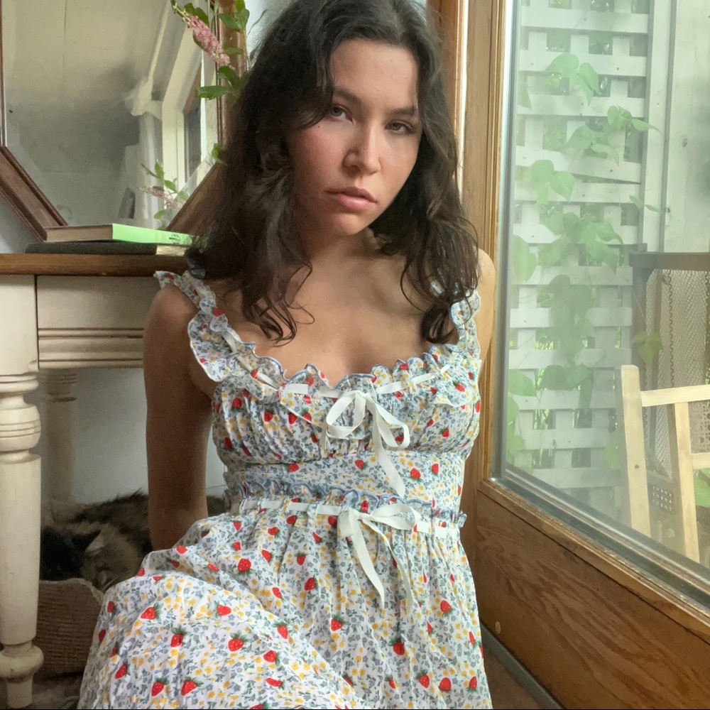 For Love and Lemons Strawberry Kiss Dress